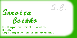 sarolta csipko business card